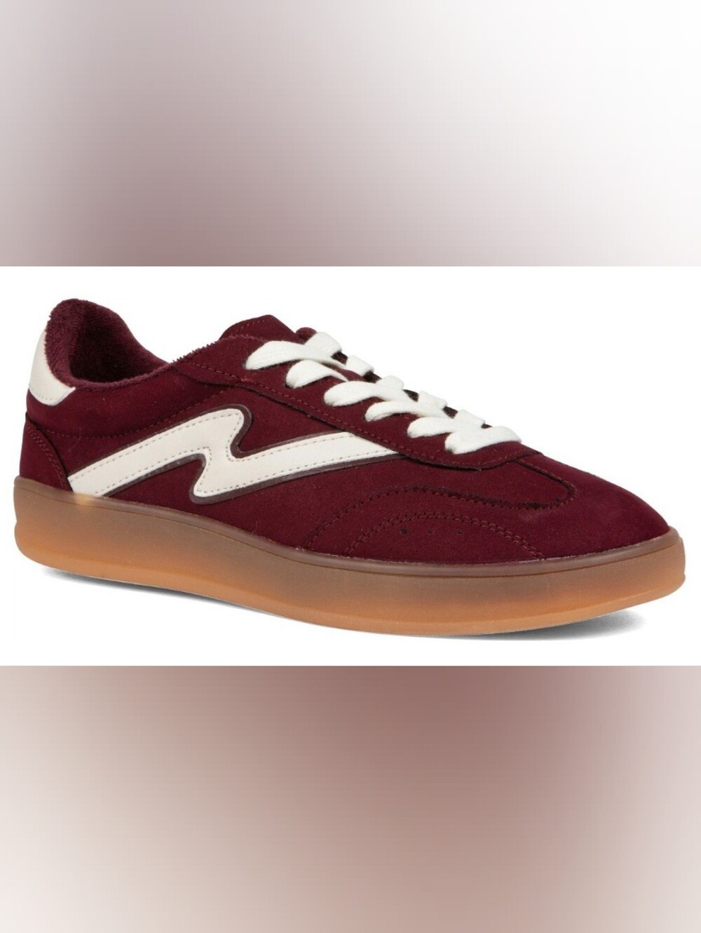 🍍3 For 50🍍Madden Girl Burgundy Suede Lace-Up Sneaker with White Accents